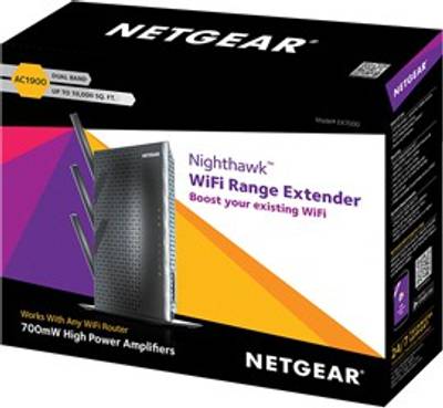 Netgear EX7000 AC1900 1900 Mbps Nighthawk Wi-Fi Range Extender (Black)