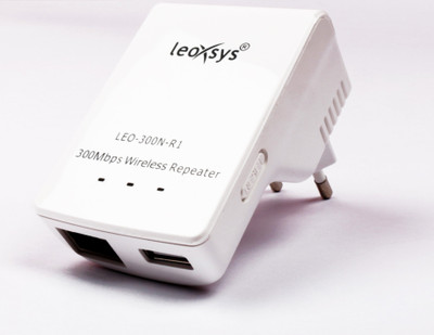 

Leoxsys WiFi Repeater Wireless 11N signal Booster range extender Router(White)