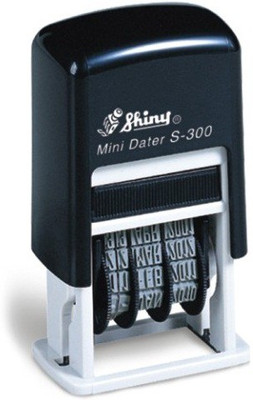 

Shiny Self Inking S-300 Pre-inked Dater Stamp(Medium, Black)
