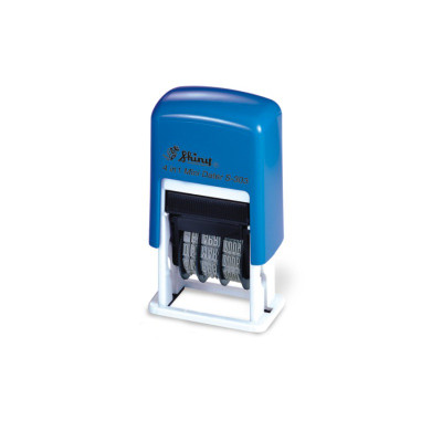 Shiny Self Inking 4 in 1 Mini 3mm S-303 Pre-inked Dater Stamp(Medium, Black)