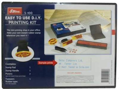 SHINY S100 Handle Rubber Stamp Kit(Small, Black)