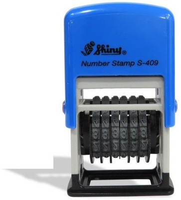 

Shiny Self Inking Rubber 6 Digit Numbering S-409 Pre-inked Stamp(Medium, Black)