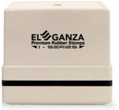 

ELEGANZA Self Inking Customised with clear impression Size: 49 x 22 mm appropriate for Address or logo Pre-inked Rubber Stamp(Standard, Black, Blue, Purple, Red, Green)