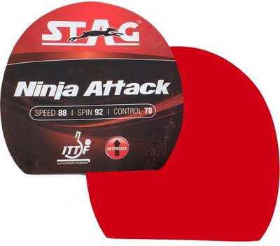 

Stag Ninja Attack 2 mm Table Tennis Rubber(Red)