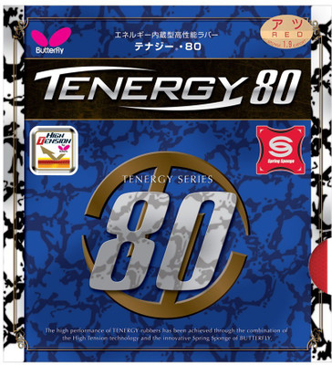 

Butterfly Tenergy 80 2.1 mm Table Tennis Rubber(Black)