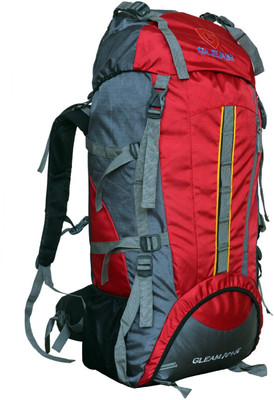 

Gleam 2209 Climate Proof Mountain Campaign / Hiking / Trekking Bag / Backpack 75 ltrs Red & Grey with RAIN COVER Rucksack - 75 L(Red)