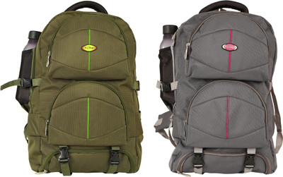 

Nl Bags TB-Green::TB-Grey Rucksack - 40 L(Brown, Grey)