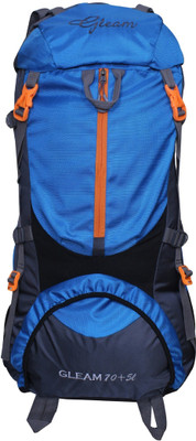 

Gleam 0109 Climate Proof Mountain / Hiking / Trekking / Campaign Bag / Backpack 75 ltrs Sky Blue & Grey with Rain Cover Rucksack - 75 L(Multicolor)