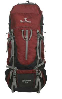 

SkyRider Expedition Rucksack - 70 L(Maroon, Black), Black;maroon
