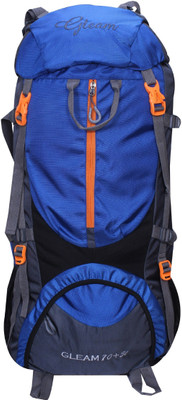 

Gleam 0109 Climate Proof Mountain / Hiking / Trekking / Campaign Bag / Backpack 75 ltrs Royal Blue & Grey with Rain Cover Rucksack - 75 L(Multicolor)
