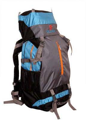 

Gleam 2209 Climate Proof Mountain Campaign / Hiking / Trekking Bag / Backpack 60 ltrs Sky Blue & Grey with RAIN COVER Rucksack - 60 L(Multicolor)