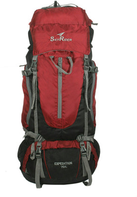 

SkyRider Expedition Rucksack - 70 L(Red, Black), Black;red