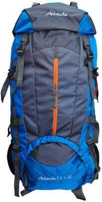 

Attache Climate Proof, Hiking Backpack 75Lts Blue & Grey With Rain Cover Rucksack - 75 L(Blue)