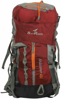 

SkyRider Rediscover Rucksack - 45 L(Red, Black, Grey), Black;grey;red