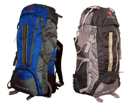 

Gleam 2209 Climate Proof Mountain Campaign/Hiking/Trekking Bag/Backpack 75 ltrs (Royal Blue & Black ) PACK of 2 with RAIN COVER Rucksack - 75 L(Multicolor)