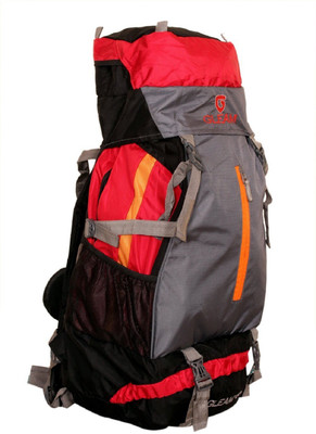 

Gleam 2209 Climate Proof Mountain Campaign / Hiking / Trekking Bag / Backpack 60 ltrs Red & Grey with RAIN COVER Rucksack - 60 L(Multicolor)