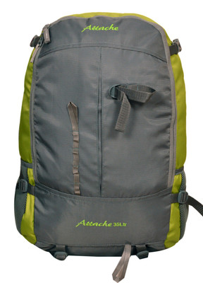 

Attache Hiking Backpack (Green & Grey) With Rain Cover Rucksack - 35 L(Green)