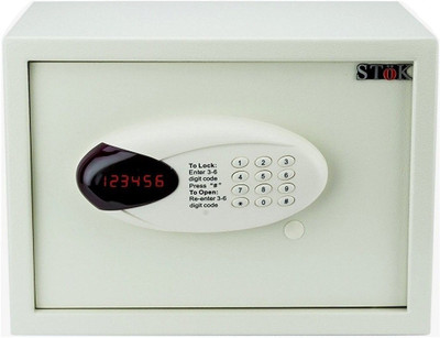

Stok SToK ST- SLW01 Electronic Safe / Safe Locker/Safe box/Electronic safe Lockers for home and Office Size- With Shelf (25X35X25)CM Safe Locker(Digital)