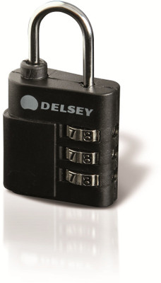 

Delsey 3-DIGIT COMBINATION PADLOCK Luggage Strap(Black)