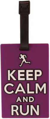 

Tootpado Keep Calm And Run - (1i482) Luggage Tag(Purple)
