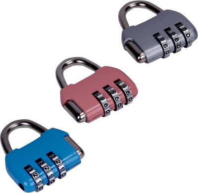 

Sk Bags Numbering Locks Luggage Strap, Cable Lock, Safety Lock, Luggage Tag(Blue, Red, Silver)