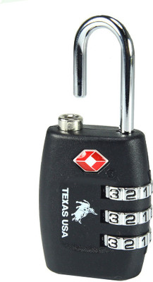

Texas USA TSA Lock-Mandatory for US Customs Safety Lock(Black)