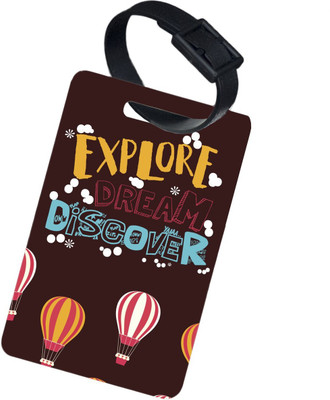 The Crazy Me EXPLORE DREAM DISCOVER Luggage Tag Multicolor