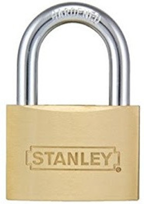 

Stanley Solid Brass Shackle Padlock -70mm Safety Lock(Gold)