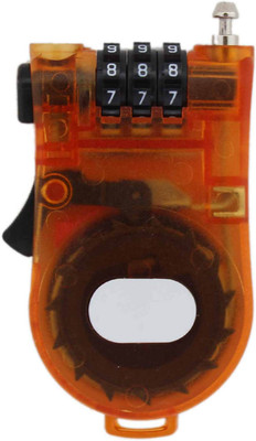 

Tootpado 3-Feet Retractable Combinat ion- (1i427) - For Luggage Bike Helmet Safety Lock(Orange)