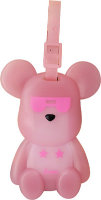 

Super Drool Rock star Pink Bear Luggage Tag(Red)