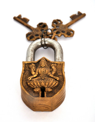 

Indigo Creatives Vastu Antique Gold Look Goddess Lakshmi Safety Lock Safety Lock(Gold)