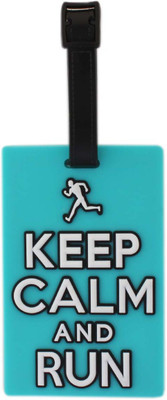

Tootpado Luggage Tag Keep Calm And Run - Cyan (1i484) - Bag Travel Tags Luggage Tag(Blue)