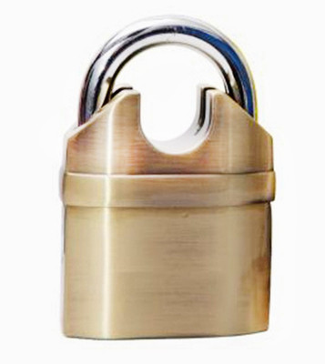 

Bluei Ultra-Hard Zinc Alloy Body Alarm Pad Lock Safety Lock(Gold)