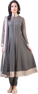 

Libas Indi Solid Kurta & Churidar(Stitched, Grey