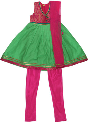 Akkriti by Pantaloons Printed(Stitched, Green