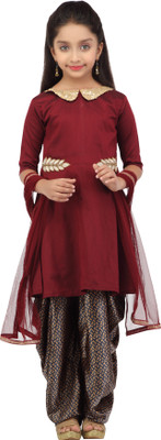 

K&U Self Design Kurta & Salwar(Stitched), Blue;maroon