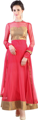 

Libas Indi Self Design Kurta & Churidar(Stitched, Red