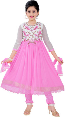 

Saarah Self Design Kurta & Churidar(Stitched, Multicolor
