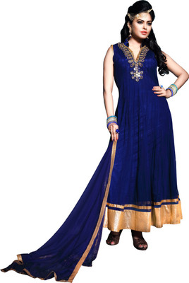 

Navya Net Embroidered Salwar Suit Dupatta Material(Un-stitched), Blue