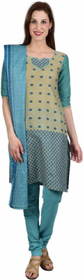 

EthnicQueen Cotton Floral Print, Solid Salwar Suit Dupatta Material(Un-stitched), Grey