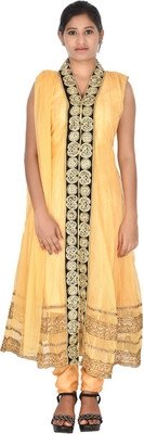 

Neelam Embroidered Kurta & Churidar(Stitched, Beige