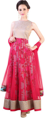 

Libas Indi Self Design Kurta & Churidar(Stitched, Pink