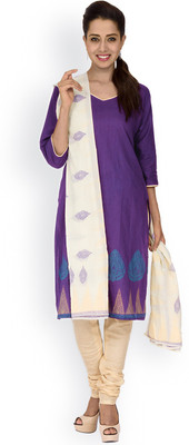 

EthnicQueen Cotton Solid, Floral Print, Geometric Print Salwar Suit Dupatta Material(Un-stitched), Blue