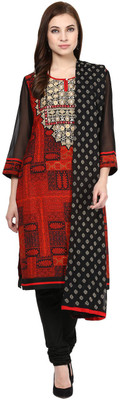 

Trishaa by Pantaloons Printed Kurta & Churidar(Stitched, Orange
