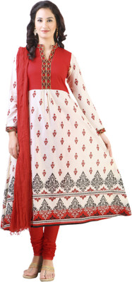 

Libas Indi Printed Kurta & Churidar(Stitched, White