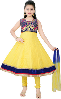 

Saarah Self Design Kurta & Salwar(Stitched, Yellow