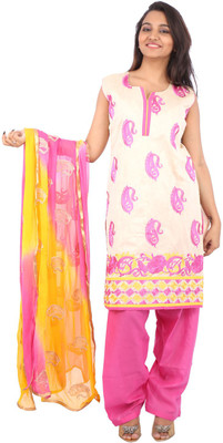 

Galaxy Embroidered Kurta & Salwar(Stitched, Fawn