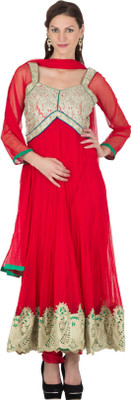 

Famous by Payal Kapoor Embroidered Kurta & Churidar(Stitched, Red