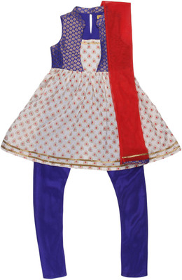 

Akkriti by Pantaloons Self Design Kurta & Churidar(Stitched, Blue