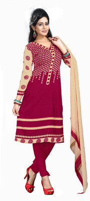 

Jiya Crepe Self Design, Printed Salwar Suit Dupatta Material(Un-stitched), Beige;maroon;multicolor;purple